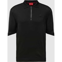 HUGO Regular Fit Poloshirt mit Label-Patch Modell 'Sayfong' in Black, Größe S von HUGO