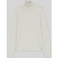 HUGO Regular Fit Rollkragenpullover aus Merinowolle Modell 'SAN THOMAS' in Offwhite, Größe XL von HUGO