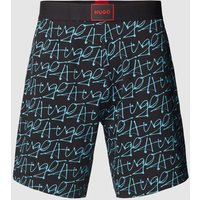 HUGO Regular Fit Shorts mit Label-Patch Modell 'Handwritten' in Black, Größe L von HUGO