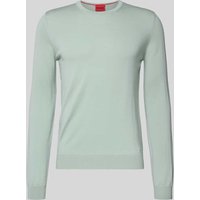HUGO Regular Fit Strickpullover aus Merinowolle Modell 'SAN CEDRIC' in Mint, Größe XXL von HUGO