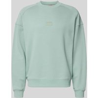 HUGO Regular Fit Sweatshirt aus reiner Baumwolle Modell 'DELASTCREW' in Mint, Größe XL von HUGO