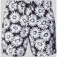 HUGO Relaxed Fit Badeshorts mit Label-Patch Modell 'DAISE' in Apfel, Größe XXL von HUGO