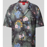 HUGO Relaxed Fit Freizeithemd aus Viskose Modell 'BEACH' in Khaki, Größe XXL von HUGO