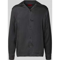 HUGO Relaxed Fit Freizeithemd mit Reverskragen Modell 'Espinone' in Black, Größe L HUGO Relaxed Fit Freizeithemd mit Reverskragen Modell 'Espinone' in Black, Größe L von HUGO