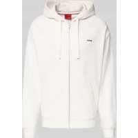 HUGO Relaxed Fit Sweatjacke aus reiner Baumwolle Modell 'DAPOZIP' in Weiss, Größe S HUGO Relaxed Fit Sweatjacke aus reiner Baumwolle Modell 'DAPOZIP' in Weiss, Größe S von HUGO