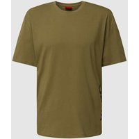 HUGO Relaxed Fit T-Shirt mit Label-Print in Oliv, Größe XL HUGO Relaxed Fit T-Shirt mit Label-Print in Oliv, Größe XL von HUGO