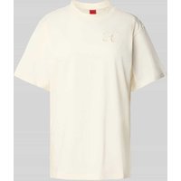 HUGO Relaxed Fit T-Shirt mit Label-Stitching und Rundhalsausschnitt in Offwhite, Größe XXL von HUGO