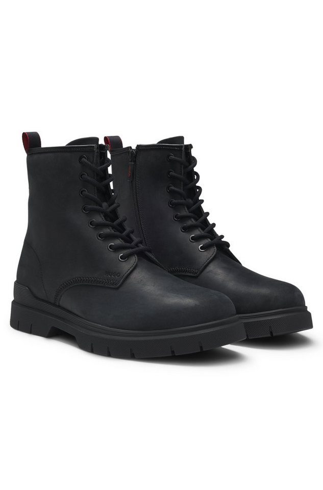 HUGO Ryan_halb_pp Schnürstiefel Schnürboots, Stiefelette, Workerboots mit Anziehlasche von HUGO