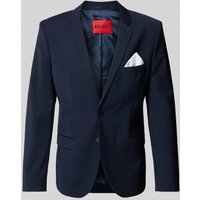 HUGO Super Slim Fit Anzugsakko aus Schurwoll-Mix Modell 'ARTIM204X' in Marine, Größe 98 von HUGO