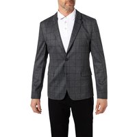 HUGO Herren Sakko grau Mikrofaser kariert Slim Fit von HUGO