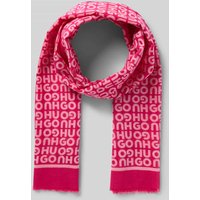 HUGO Schal mit Fransen Modell 'Abelly' in Pink, Größe 1 von HUGO