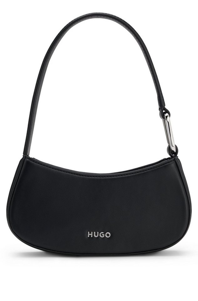 HUGO Schultertasche Terrah_Hobo, Damen Handtasche, Umhängetasche, kleine Schultertasche mit Logo von HUGO