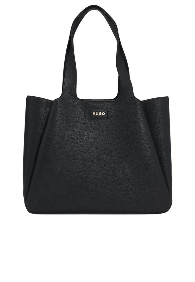 HUGO Shopper Bag aus Kunstleder mit Logo-Aufnäher (keine Angabe, 1-tlg., keine Angabe) von HUGO