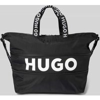 HUGO Shopper in unifarbenem Design Modell 'Luka' in Black, Größe One Size von HUGO