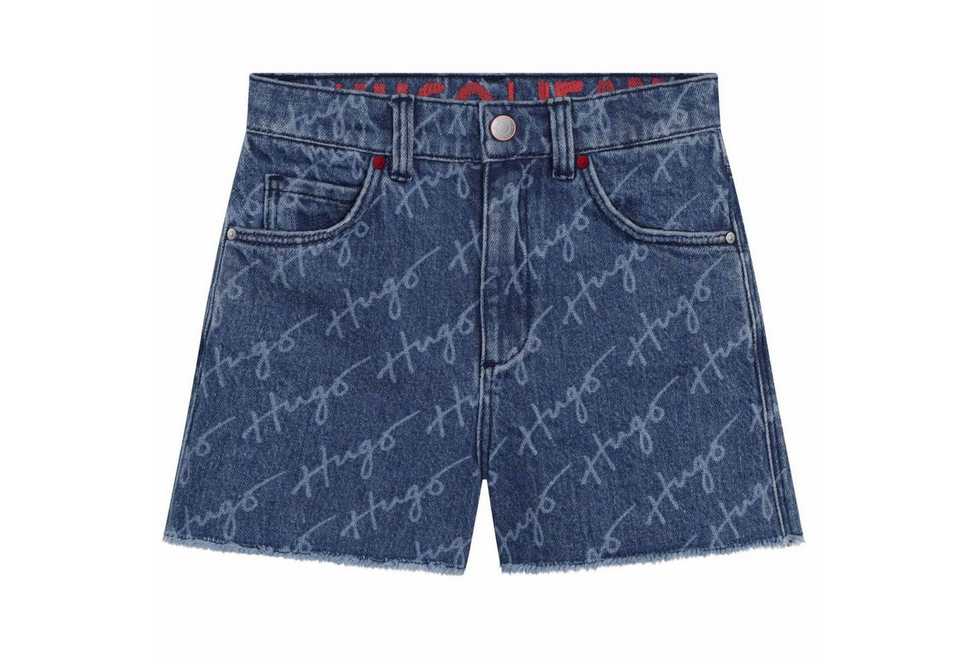 HUGO Shorts HUGO Mädchen Jeans Shorts mit Fransen von HUGO