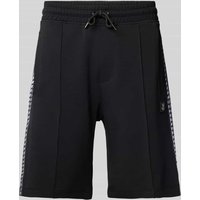 HUGO Shorts mit Label-Patch Modell 'Desort' in Black, Größe S von HUGO