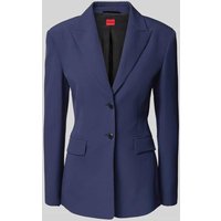 HUGO Slim Fit Blazer mit Reverskragen Modell 'Asmalla' in Marine, Größe 32 HUGO Slim Fit Blazer mit Reverskragen Modell 'Asmalla' in Marine, Größe 32 von HUGO