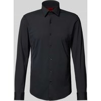 HUGO Slim Fit Business-Hemd Modell 'KENNO' in Black, Größe 43 von HUGO