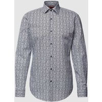 HUGO Slim Fit Business-Hemd mit Allover-Muster Modell 'Kenno' in Weiss, Größe 37 von HUGO