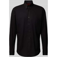HUGO Slim Fit Business-Hemd mit Kentkragen Modell 'Vikko' in Black, Größe 40 HUGO Slim Fit Business-Hemd mit Kentkragen Modell 'Vikko' in Black, Größe 40 von HUGO