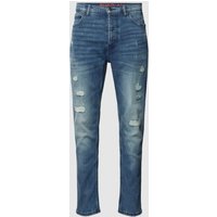 HUGO Slim Fit Jeans im Destroyed-Look in Hellblau, Größe 33/32 von HUGO