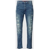 HUGO Slim Fit Jeans im Destroyed-Look in Hellblau, Größe 34/34 von HUGO