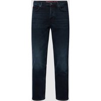 HUGO Slim Fit Jeans mit Label-Details Modell 'HUGO' in Marine, Größe 30/32 von HUGO