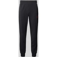 HUGO Slim Fit Sweatpants mit Label-Patch Modell 'Laze' in Black, Größe XXL von HUGO