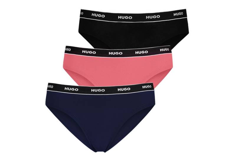 HUGO Slip Brief Stripe (3-St) mit umlaufenden Markenschriftzug von HUGO