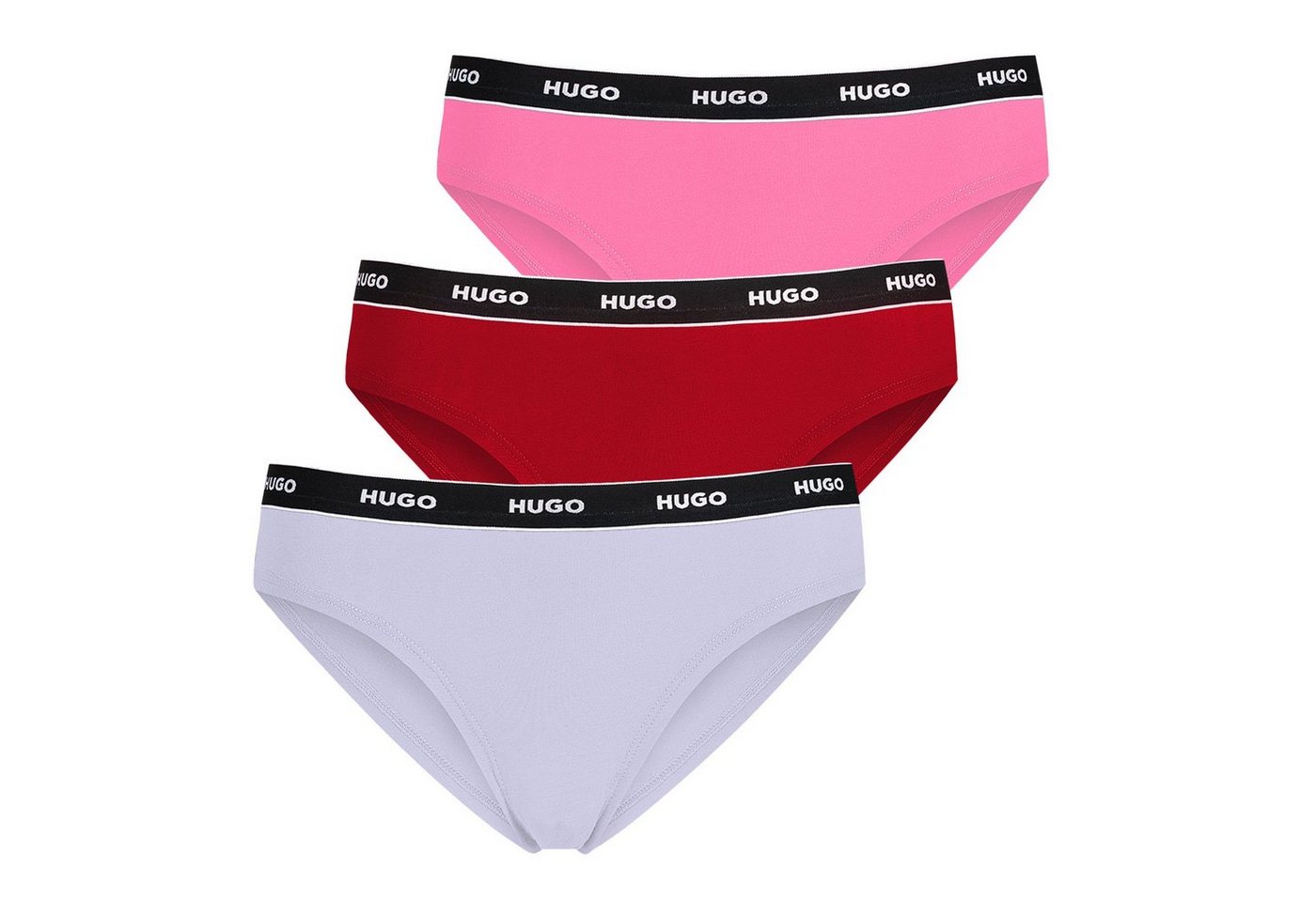 HUGO Slip Cotton Stretch (3-St) mit Logobund von HUGO