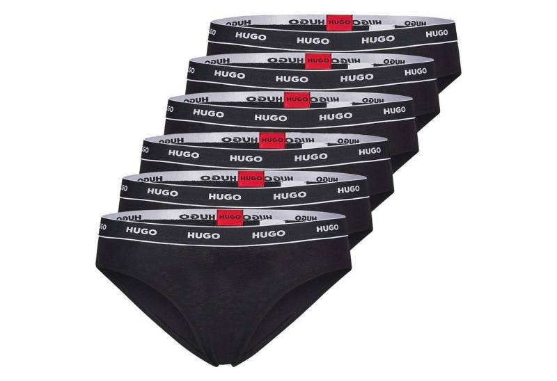 HUGO Slip Damen Slip 6er Pack Baumwollmischung Brief Stripe (Packung, 6er Pack) von HUGO