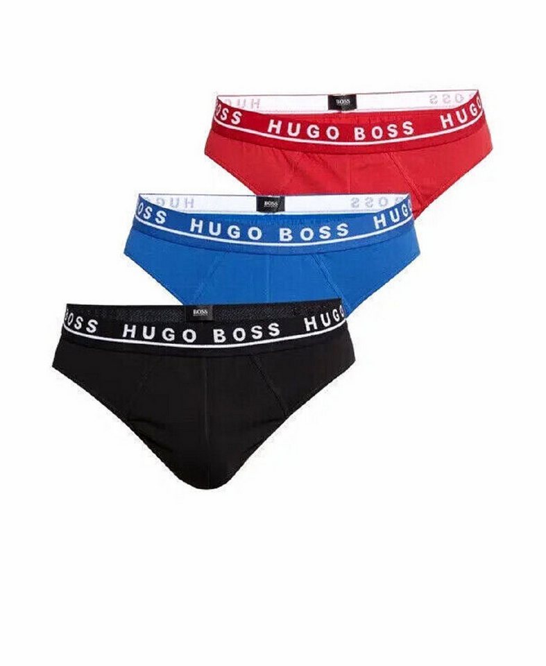 HUGO Slip Hugo Boss Slips, Hugo Boss Brief 3P Cotton Stretch Herren Mini/Brief. Logo Schriftzug von HUGO