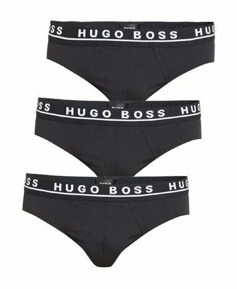 HUGO Slip Hugo Boss Slips, Hugo Boss Brief 3P Cotton Stretch Herren Mini/Brief. Logo Schriftzug von HUGO