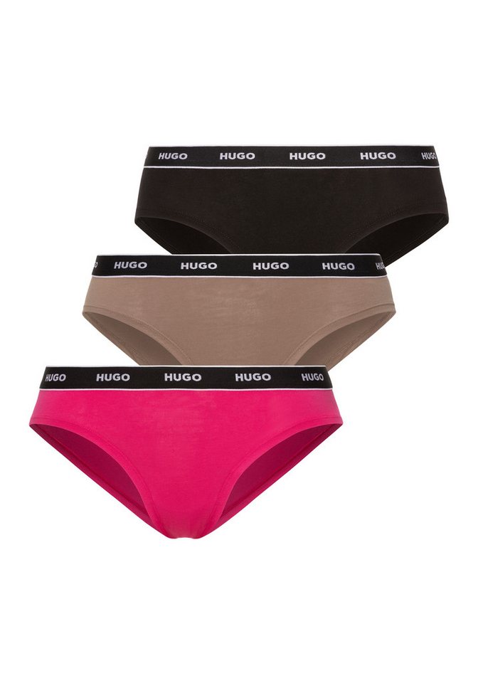 HUGO Slip TRIPLET BRIEF STRIPE (Packung, 3-St., 3er-Pack) mit kontrastfarbenem Logobund von HUGO