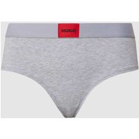 HUGO Slip mit Label-Print in Silber Melange, Größe XS von HUGO