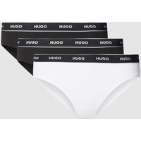 HUGO Slip mit Label-Print im 3er-Pack in Black, Größe L von HUGO