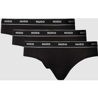 HUGO Slip mit Label-Print im 3er-Pack in Black, Größe M von HUGO