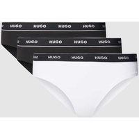 HUGO Slip mit Label-Print im 3er-Pack in Black, Größe S von HUGO