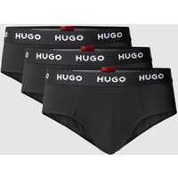 HUGO Slip mit Label-Schriftzug im 3er-Pack in Black, Größe L von HUGO