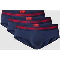 HUGO Slip mit elastischem Logo-Bund im 3er-Pack in Dunkelblau, Größe XL von HUGO