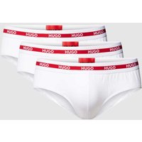 HUGO Slip mit elastischem Logo-Bund im 3er-Pack in Weiss, Größe S von HUGO