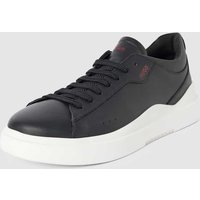 HUGO Sneaker aus Leder mit Label-Details Modell 'Blake' in Black, Größe 44 von HUGO