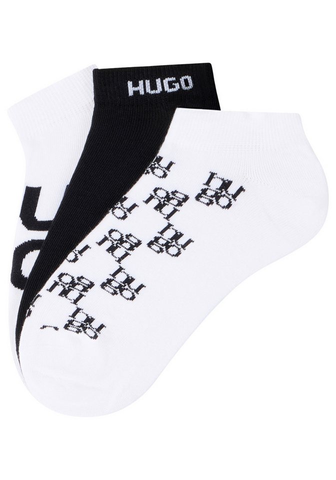 HUGO Sneakersocken (3-Paar) verstärkte Fersen- und Zehenpartie von HUGO
