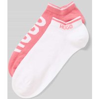 HUGO Sneakersocken im 2er-Pack mit Logo-Details in Hellrosa, Größe 39-42 von HUGO