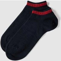 HUGO Sneakersocken mit Kontraststreifen im 2er-Pack Modell 'Tape' in Dunkelblau, Größe 43-46 von HUGO