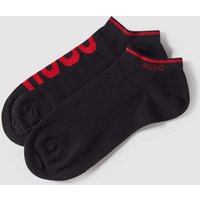 HUGO Sneakersocken mit Logo-Print im 2er-Pack in Black, Größe 39-42 von HUGO