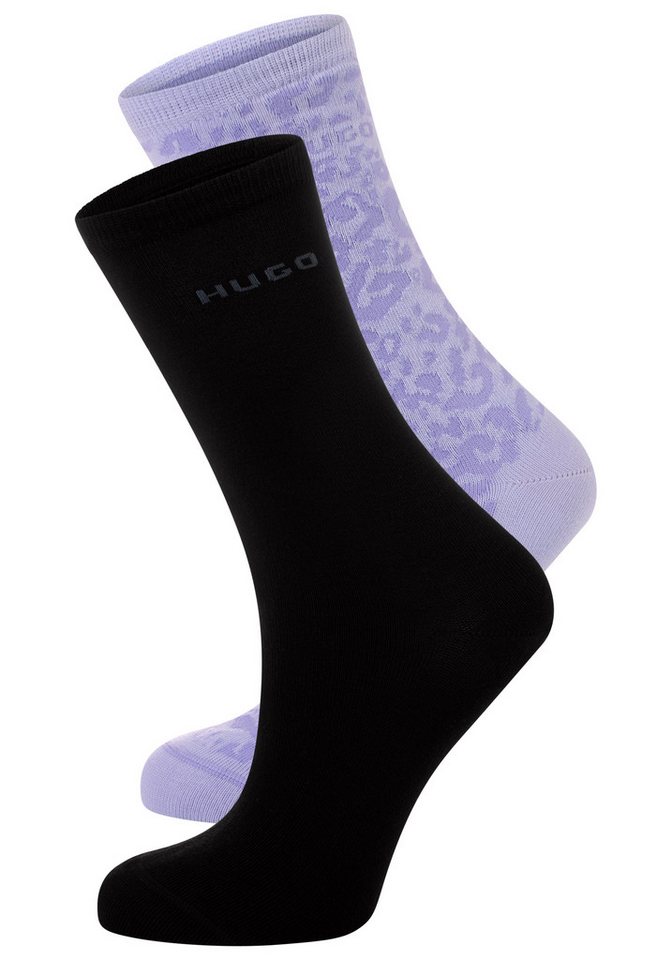 HUGO Socken LEO LOGO (Packung, 2-Paar) mit HUGO-Schriftzug von HUGO