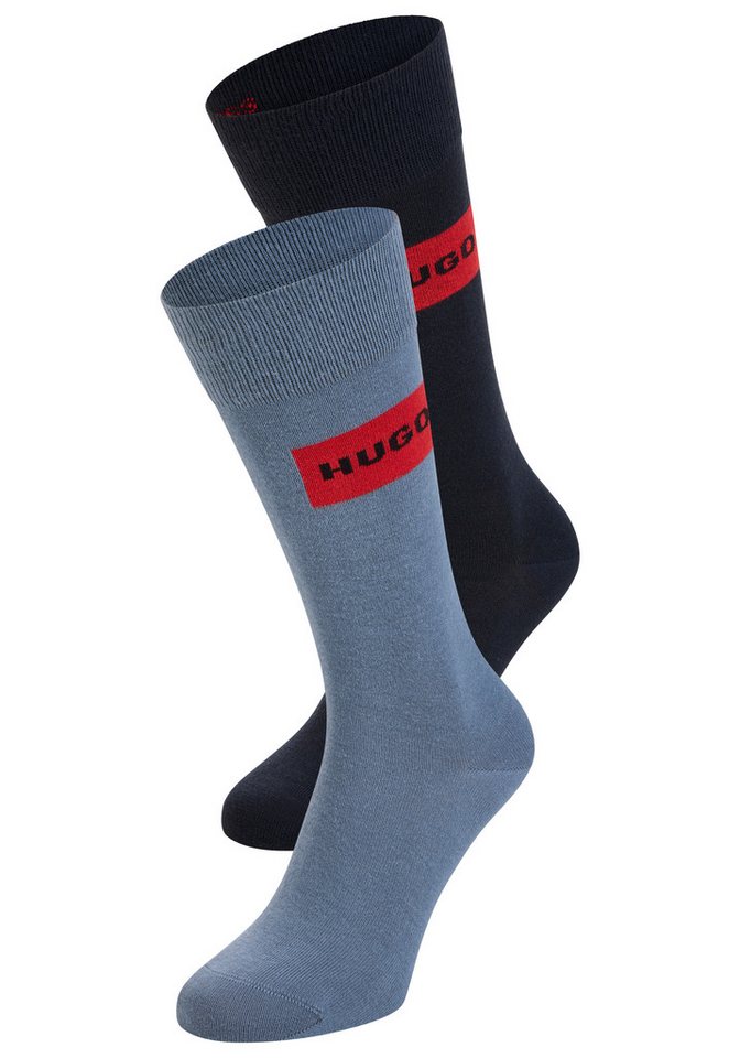 HUGO Socken RED LABEL (2-Paar) mittelhoch, verstärkte Fersen- und Zehenbereich, Rippbündchen von HUGO
