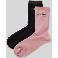 HUGO Socken aus Baumwoll-Mix im 2er-Pack Modell 'SHINY' in Altrosa, Größe 39-42 von HUGO