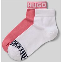 HUGO Socken aus Baumwoll-Mix mit Logo-Stitching im 2er-Pack in Hellrosa, Größe 35-38 von HUGO